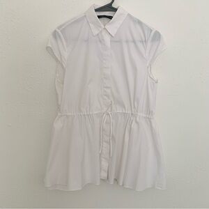 zara white button down